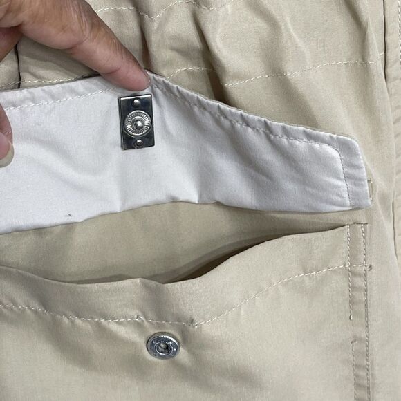 Totes Lightweight Windbreaker Jacket Size M Tan Full Zip and snaps No Hood women - Picture 14 of 16